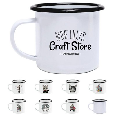 12 Oz Enamel Campfire Mug
