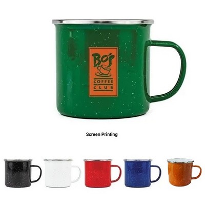 16 Oz. Stainless Enamel Speckled Camp Mug
